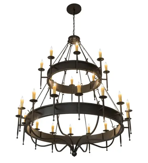 72" Wide Marta 24 Light Two Tier Chandelier - Image 2