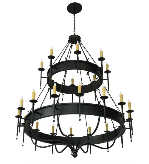 72" Wide Marta 24 Light Two Tier Chandelier - Image 3