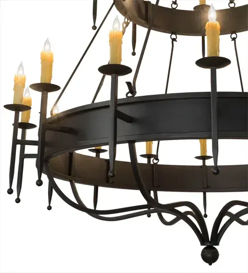 72" Wide Marta 24 Light Two Tier Chandelier - Image 4