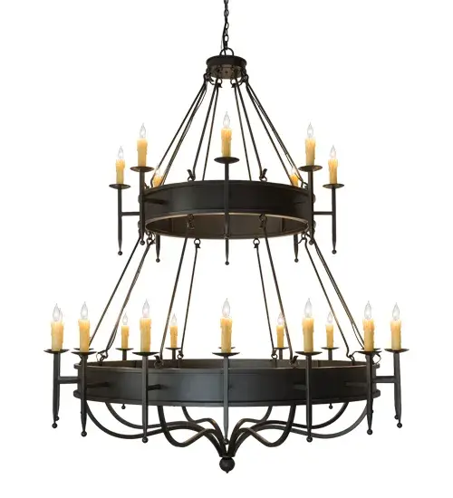 72" Wide Marta 24 Light Two Tier Chandelier - Image 5