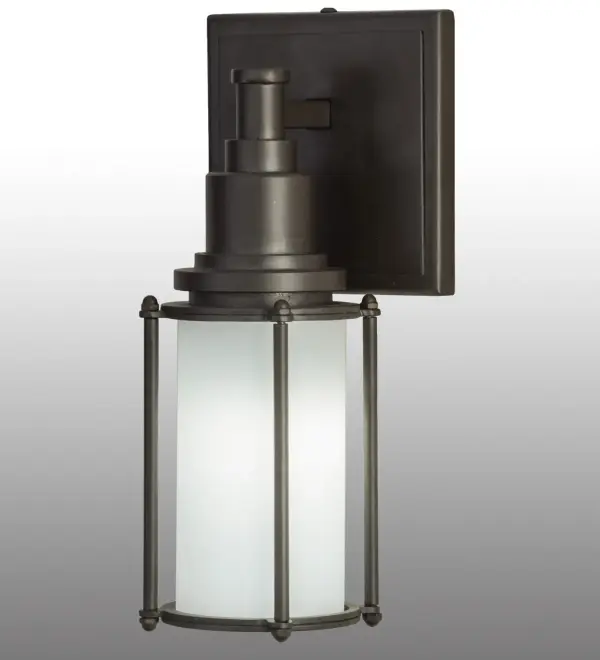 Kepler is designed as a dramatic luminous accent for any room or corridor in a residential, hospitality or commercial location. This wall sconce features an Opal Glass diffuser shade which is complemented with a telescopic styled frame and hardware featured in an Oil Rubbed Bronze. Beautiful ambient illumination projects from one Customer Supplied Medium base 60-watt B11 lamp. Handcrafted by highly skilled artisans in the USA, the wall sconce is available in custom sizes, styles, colors and dimmable energy efficient lamping options. Kepler is UL and cUL listed for dry, damp and wet locations. Collection: Kepler Finish: Oil Rubbed Bronze Glass: Frosted Clear Glass Width: 5.00" Height: 11.00" Length: 4.50" Weight: 3.50 lb Extension from Wall: 4.50" Number of Bulbs: 1 Maximum Wattage: 60.00 W Bulb Type: B11 Bulb Base: E26 Light Source: LED Material: Steel Country of Origin: USA Safety Listing: Damp Safety Rating: Wet LED