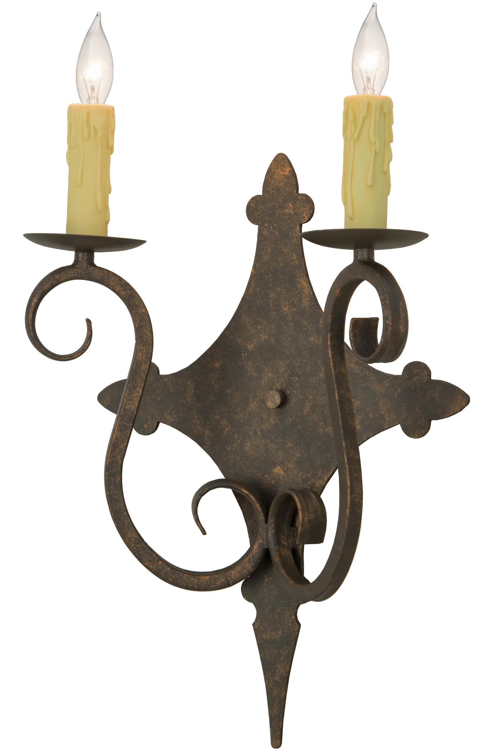 Angelique Two Light Wall Sconce in Gilded Tobacco