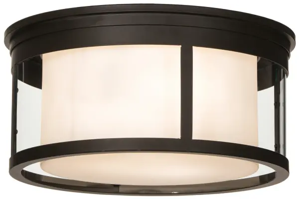 Designed with a curved profile and a clean architectural look, this appealing and versatile ceiling fixture defines a sophisticated aesthetic. This fixture features Clear glass that reveals a Statuario White Idalight diffuser which is complemented with a rugged frame and hardware featured in an Oil Rubbed Bronze finish. Three customer-supplied A19 LEDs deliver energy savings and long lamp life. Handcrafted by highly skilled artisans in our 180,000 square foot manufacturing facility in Yorkville, New York. Available in a wide range of custom choices including various designs, colors, sizes and dimmable energy efficient lamping options such as LED. UL and cUL listed for damp and dry locations. Collection: Cilindro Finish: Oil Rubbed Bronze Glass: Statuario Idalight And Clear Glass Width: 19.00" Height: 9.00" Length: 19.00" Weight: 21.00 lb Number of Bulbs: 3 Maximum Wattage: 20.00 W Bulb Type: A19 Bulb Base: E26 Light Source: LED Material: Steel Country of Origin: USA Safety Listing: Damp Safety Rating: Damp LED