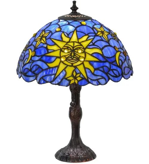 16.5" High Sun, Moon & Stars Table Lamp - Image 1