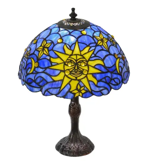 16.5" High Sun, Moon & Stars Table Lamp - Image 4