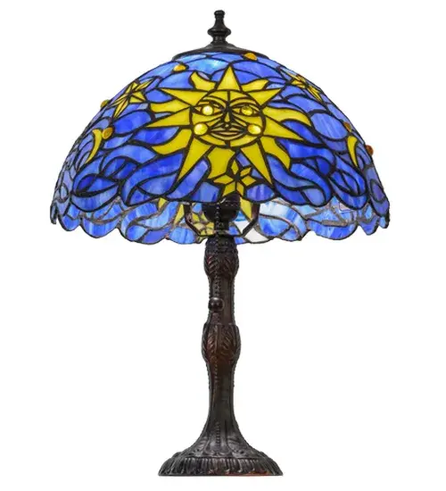 16.5" High Sun, Moon & Stars Table Lamp - Image 6