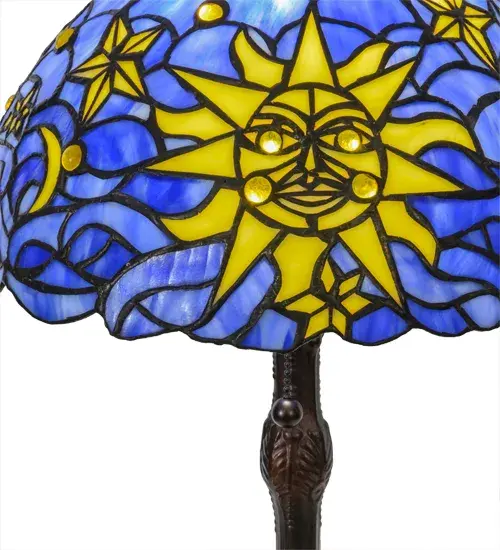 16.5" High Sun, Moon & Stars Table Lamp - Image 7