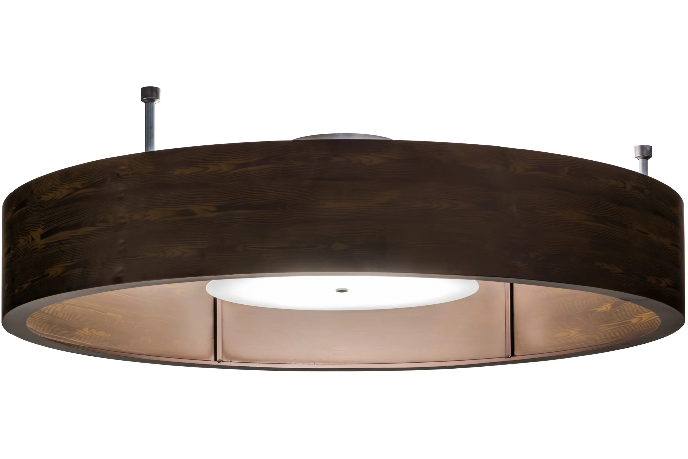 Cilindro 12 Light Pendant in Mahogany Wood Grain