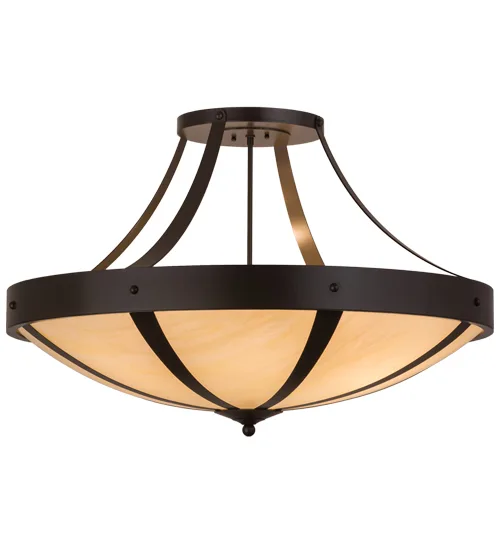 36"W Urban Spoked Semi-Flushmount