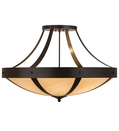 36"W Urban Spoked Semi-Flushmount - Image 5