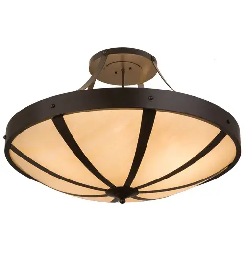 36"W Urban Spoked Semi-Flushmount - Image 6