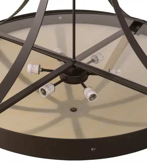 36"W Urban Spoked Semi-Flushmount - Image 10