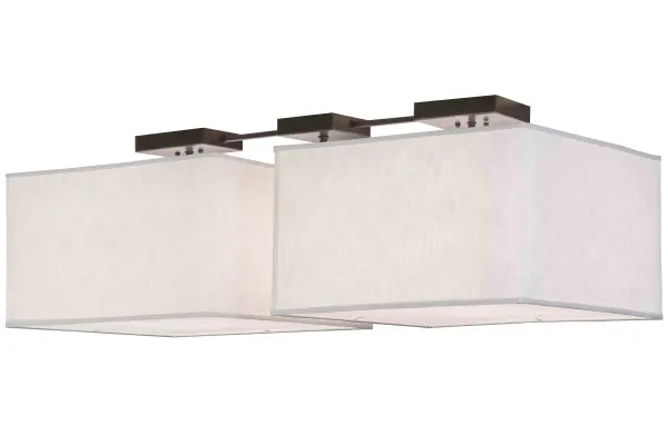 Two matching architectural styled pendants feature Brussels Linen Textrene shades with Statuario Idalight lower diffusers. The handsome oblong pendant is complemented with Timeless Bronze finished hardware. The fixture is ideal for conference rooms; billiard tables; islands; counters; bars and dining tables in both residential and commercial environments. Custom crafted by highly skilled artisans in our 180;000 square foot manufacturing facility in Yorkville; New York. Choose from an extensive custom palette of lighting designs; sizes; colors; styles and energy efficient lamping options. UL and cUL listed for damp and dry locations.