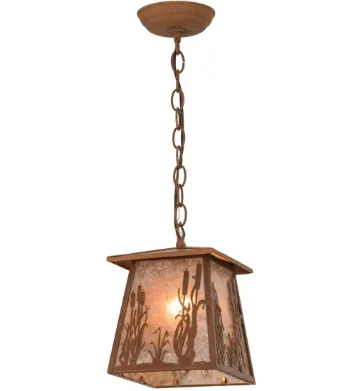 7"Sq Reeds & Cattails Pendant - Image 1