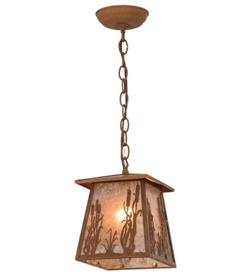 7"Sq Reeds & Cattails Pendant - Image 2