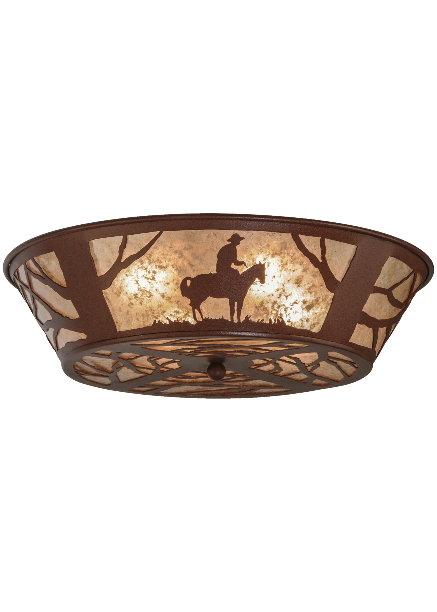 22"W Cowboy Flushmount