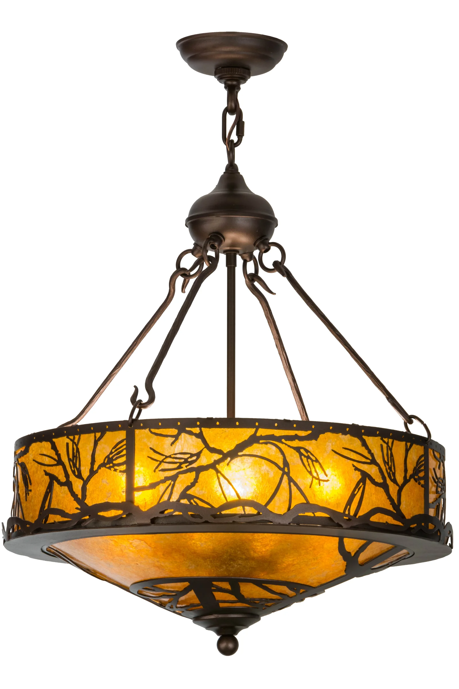 Branches Eight Light Pendant in Mahogany Bronze
