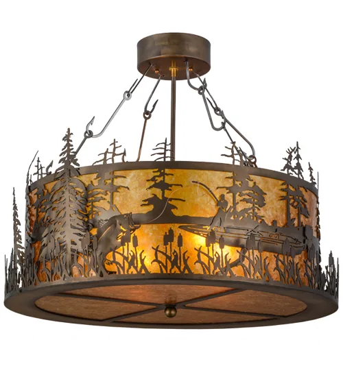 26" Wide Bass and Fisherman Semi-Flushmount