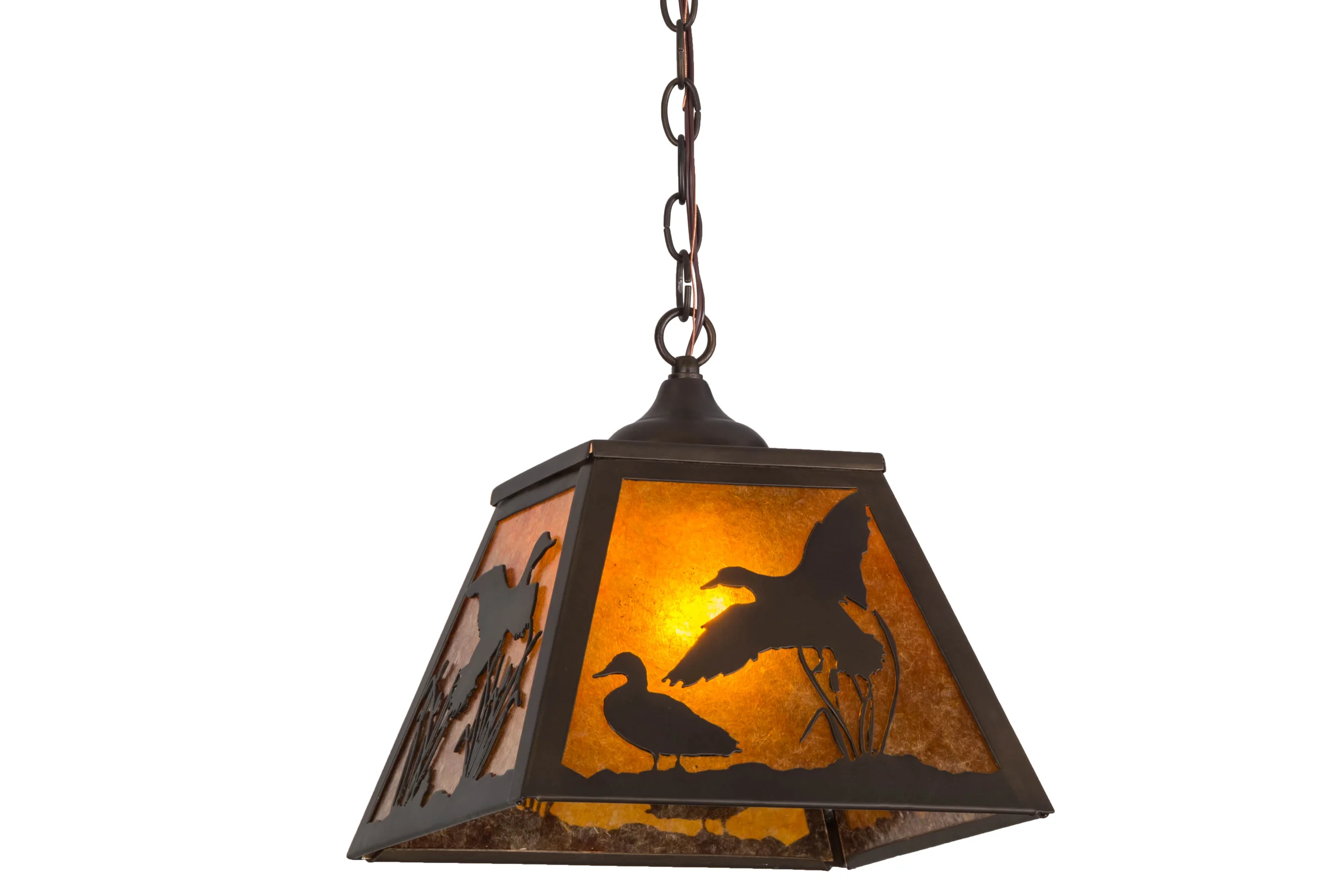 12"Sq Ducks in Flight Pendant