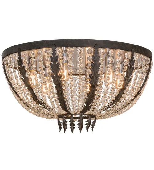 32"W Chrisanne Crystal Flushmount