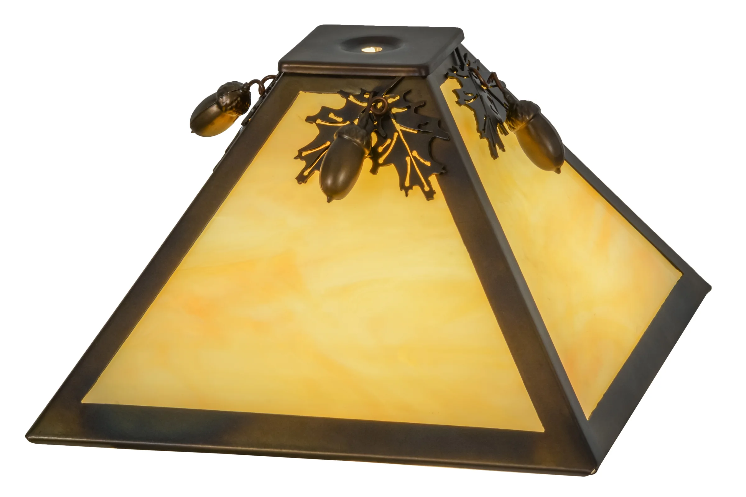 11"Sq Oak Leaf & Acorn Shade
