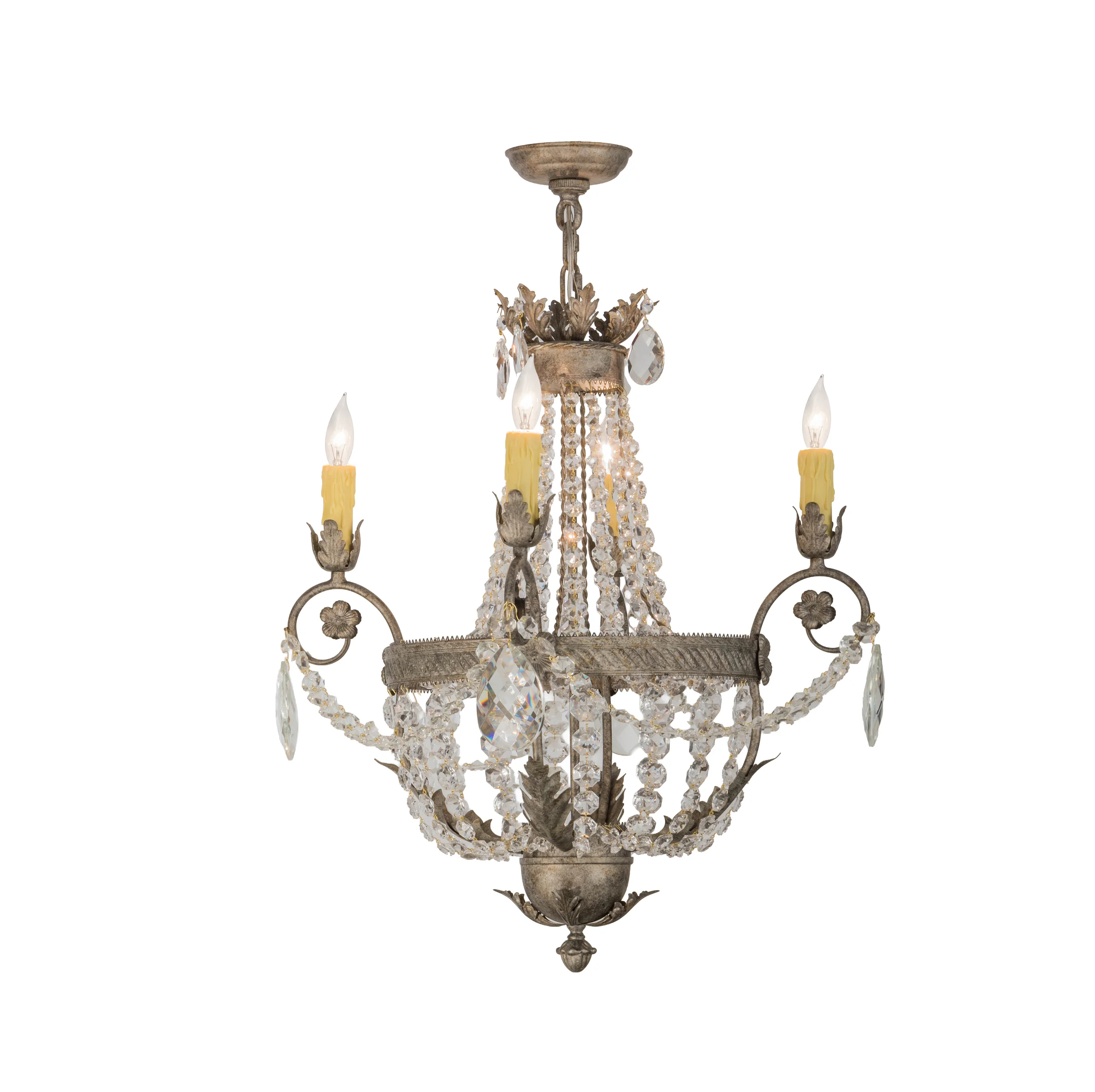 Antonia Four Light Chandelier in Corinth