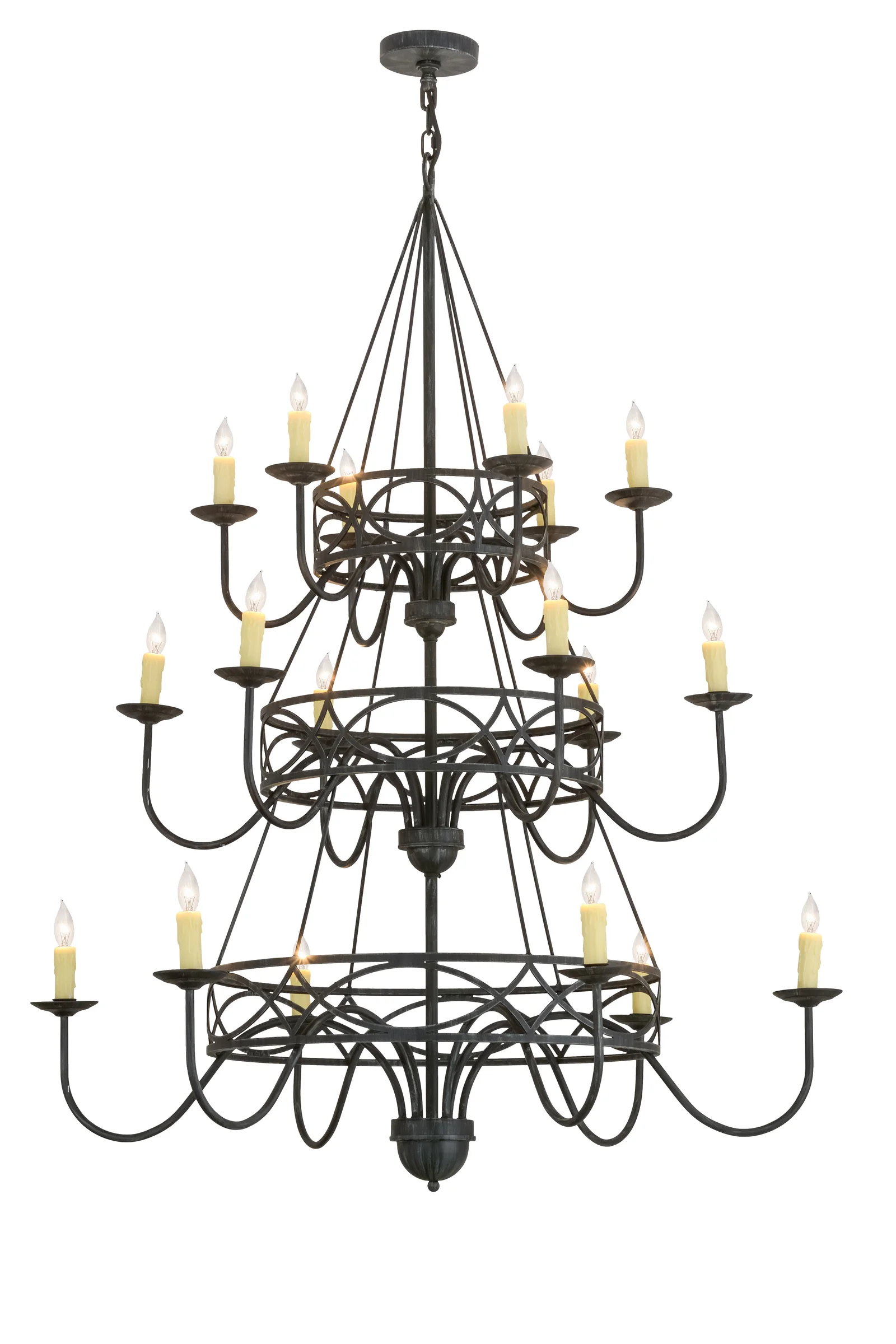 48" Wide Polonella 18 Light Three Tier Chandelier