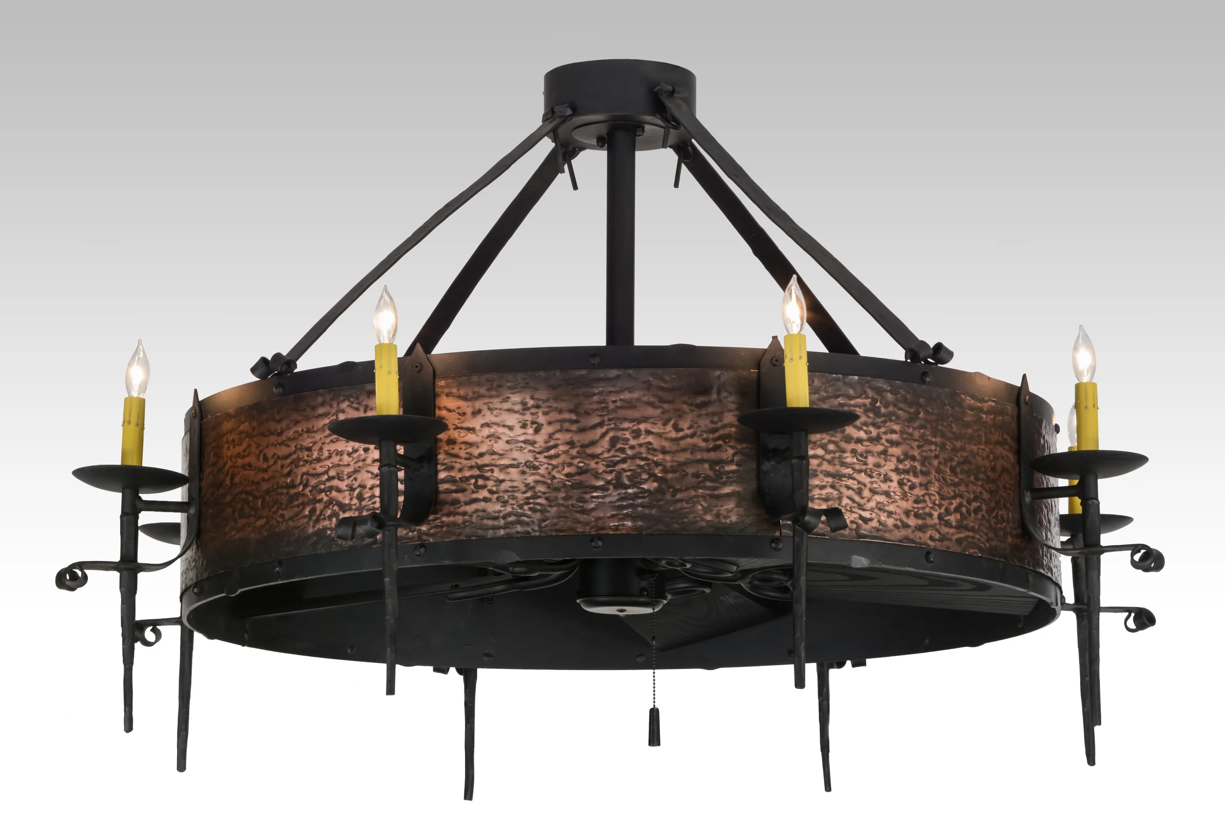 Costello Eight Light Chandel-Air in Blackened Copper Fb/Olok