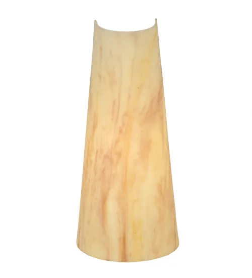 5.5"W X 12"H X 3.75"D Lens Natural Horn Acrylic Shade