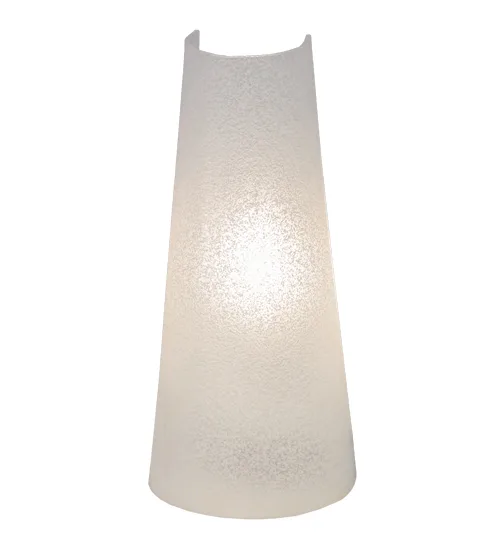 5.5"W X 12"H X 3.5"D Lens Clear-White Speckled Acrylic Shade