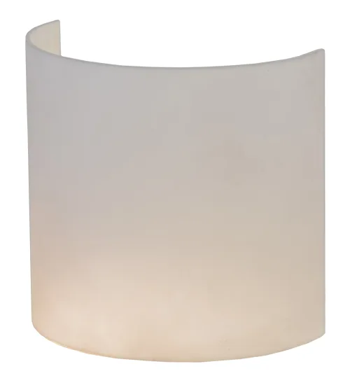 8.5"W X 8"H X 4.5"D Lens White Acrylic Shade