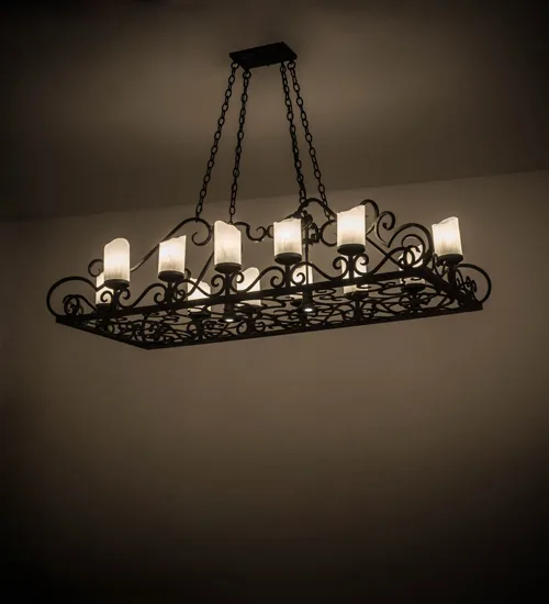 66"L Carlotta 12 LT Oblong Chandelier
