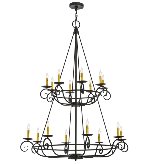 45"W Estrella 16 LT Two Tier Chandelier