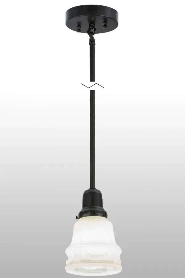 Welcome an era of old world style and charm with Oyster Bay; which features a Garland styled shade in Antique White blown-glass and embraced by Solid Brass hardware that is featured in a Craftsman Brown finish. Place this pendant in multiples for illuminating counters; islands; bars and other spaces. This American-made Revival fixture is custom crafted in in Upstate New York and illuminated with an energy efficient GU24 CFL bulb. Custom sizes; styles and colors are available.