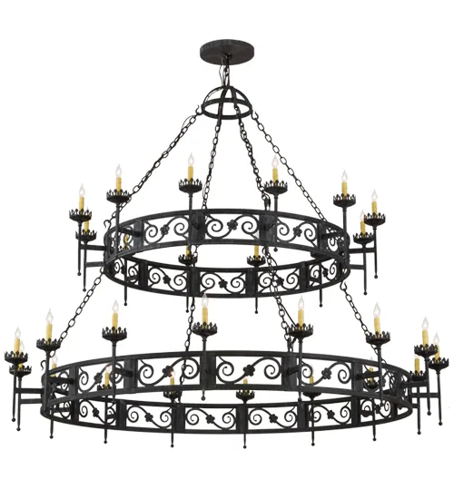 84"W Majella 28 LT Two Tier Chandelier