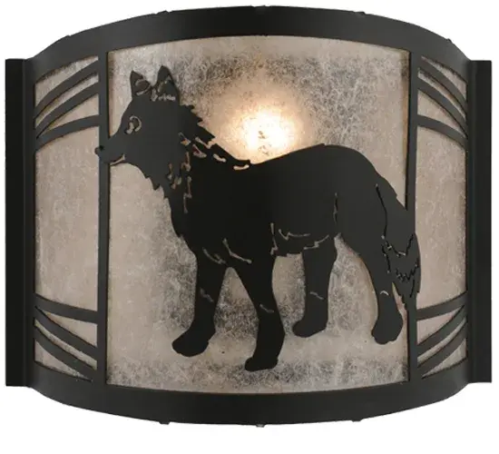 12"W Fox on the Loose Left Wall Sconce - Image 1