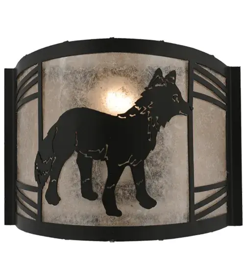 12"W Fox on the Loose Right Wall Sconce - Image 1