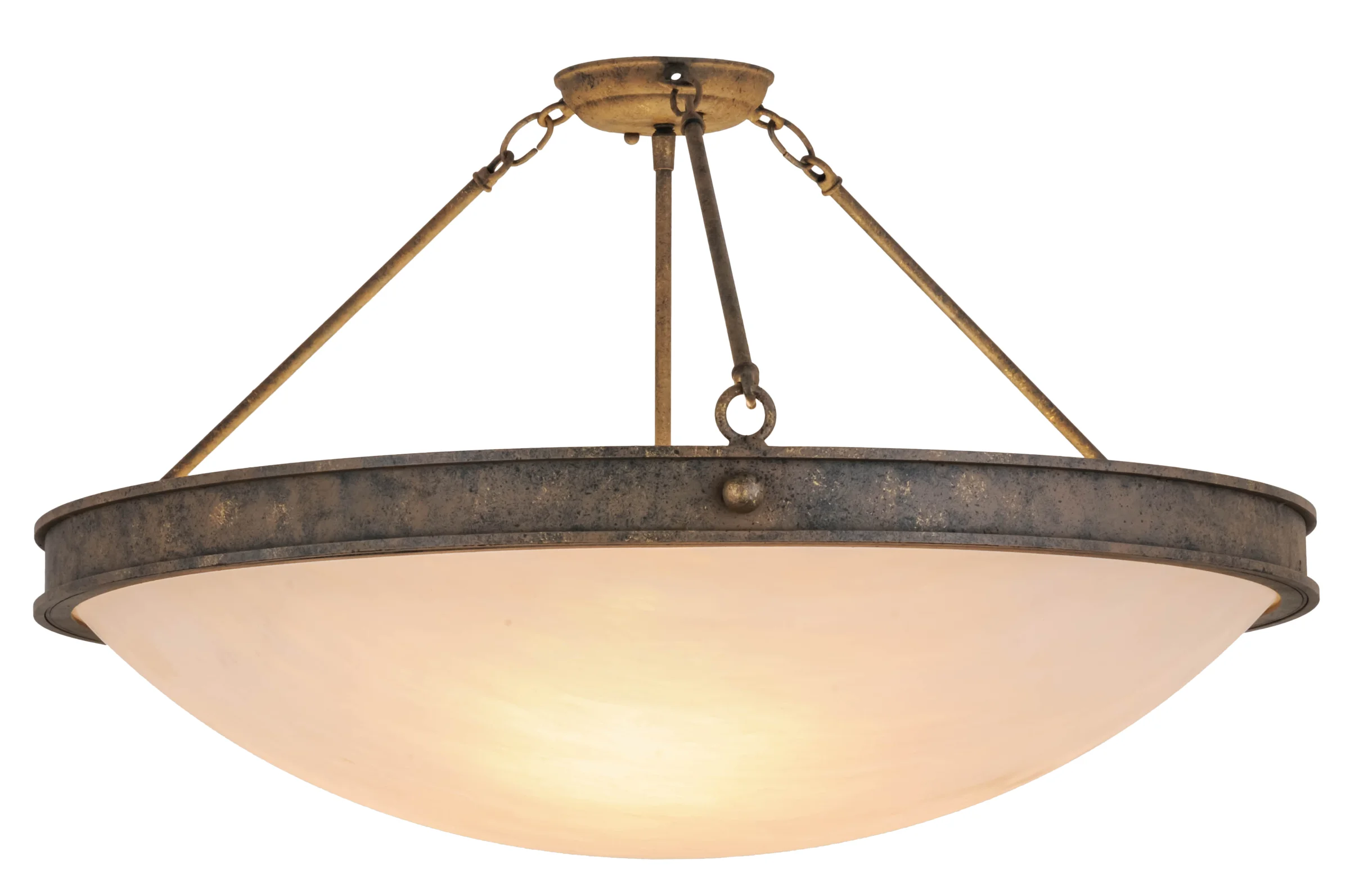 Dionne Three Light Semi-Flushmount in Antiquity
