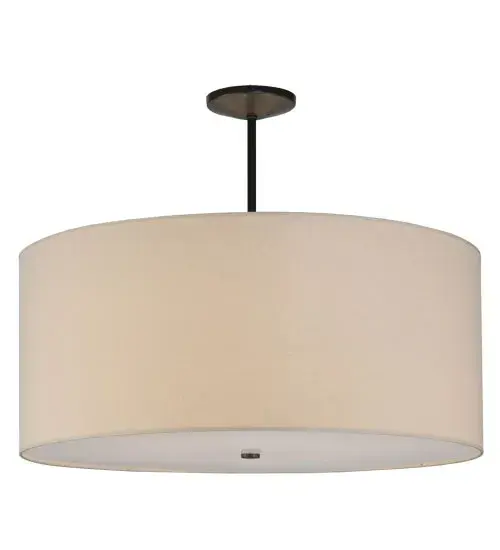 Designed with an appealing, round profile that fits into any residential or commercial decor, this ceiling fixture defines a sophisticated aesthetic. The Cream Textrene shade is enhanced with a Statuario Idalight bottom diffuser and Timeless Bronze finished hardware. Handcrafted in the USA, this fixture is available in custom colors, styles and sizes, as well as dimmable energy efficient lamping options such as LED. The pendant is UL and cUL listed for damp and dry locations. Collection: Cilindro Finish: Timeless Bronze Glass: Natural Textrene & Statuario Idalight Width: 36.00" Height: 18.00" Length: 36.00" Weight: 36.00 lb Number of Bulbs: 6 Maximum Wattage: 60.00 W Bulb Type: A19 Bulb Base: E26 Material: Steel Country of Origin: USA Safety Listing: Dry Safety Rating: Dry