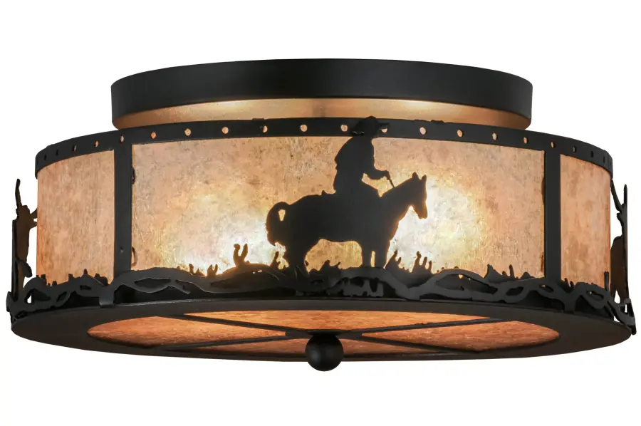 The Meyda Tiffany - Cowboy & Steer by Meyda Lighting - Image 1