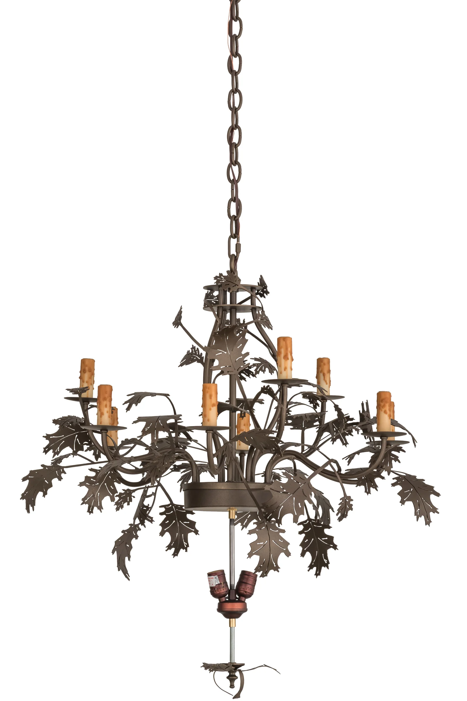 Greenbriar Oak 11 Light Chandelier Hardware in Tyler Bronze