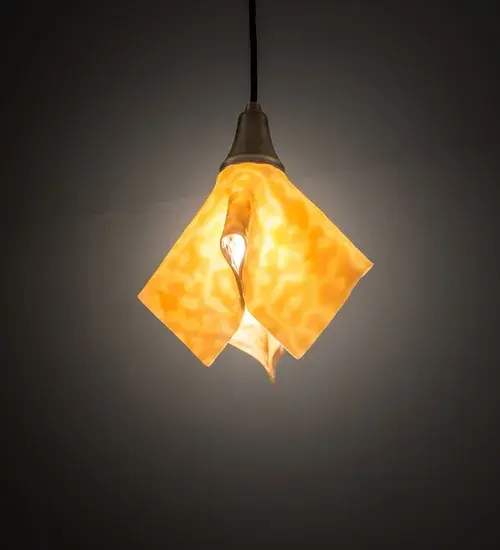 Add a fun lighting design to a home; restaurant; hotel; or retail location. Created with D'Oro Art glass with a mottled design; this mini pendant is high-fired to fall into a flowing; organic-shaped pendant shade. Handmade by Meyda Craftsmen; the shade is complemented with Solid Brass Constructed hardware in an Antique Brass finish for durability and longevity. This compelling lighting design features Beige Art Glass as a uniquely decorative mini pendant and is ideal for modern homes and restaurants and those who appreciate a work of beauty. Traditional artistry; high-fire kilns; and original tools are used in the old-world tradition. Ideal for installation in groups above bars; islands; counters; and dining tables in residential and hospitality locations from Palm Beach; Florida; to Austin; Texas; to Portland; Oregon. Group these mini pendants in a lineup above a bar; billiard table; kitchen island; or table to create a dramatic design statement. The overall height ranges from 16 to 87 inches; as the Black Cord length can be adjusted to accommodate your specific lighting application needs. The Handkerchief D?Oro Mini Pendant is featured in our American-made; American-designed; handcrafted Handkerchief Lighting Collection and manufactured in Yorkville; New York. UL and cUL listed for dry and damp locations. Each shade is a unique work of art with color variations based on natural ingredients inherent in the glass.