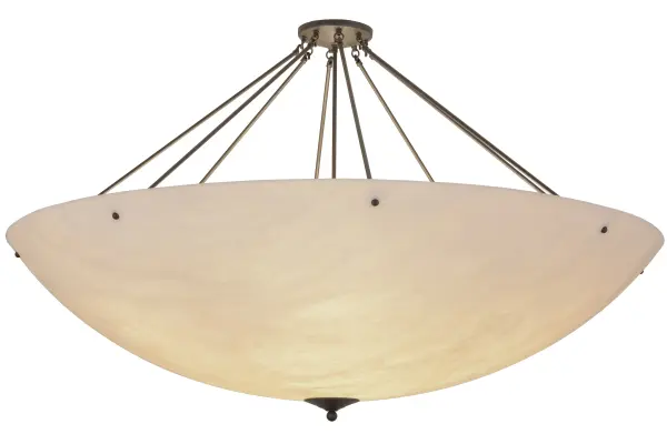 For a sophisticated marbleized look that will add warmth and appeal to any space, Madison is designed with a stunning Whitestone Idalight diffuser and complemented with hardware finished in Timeless Bronze. The transitionally styled fixture is perfect for enhancing corridors, lobbies, living rooms and other areas in both residential and commercial environments. This ceiling fixture is crafted by the highly skilled hands of Meyda artisans in the Yorkville, New York in the USA. Custom styles, sizes and colors are available, as well as dimmable energy efficient lamping options. Collection: Madison Finish: Timeless Bronze Glass: Whitestone Idalight Width: 60.00" Height: 36.00" Length: 60.00" Weight: 40.50 lb Number of Bulbs: 12 Maximum Wattage: 40.00 W Bulb Type: A19 Bulb Base: E26 Material: Steel Country of Origin: USA Safety Listing: Damp Safety Rating: Damp