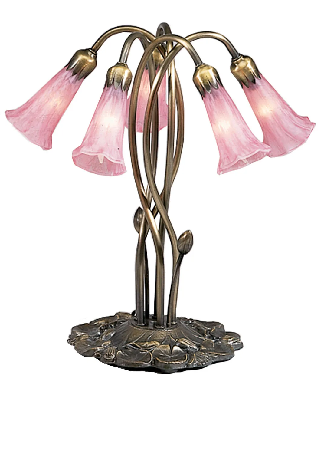 Pink Five Light Accent Lamp in Mahogany Bronze