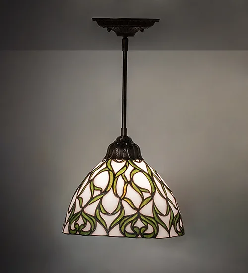 10" Wide Grand Tulip Medallion Mini Pendant