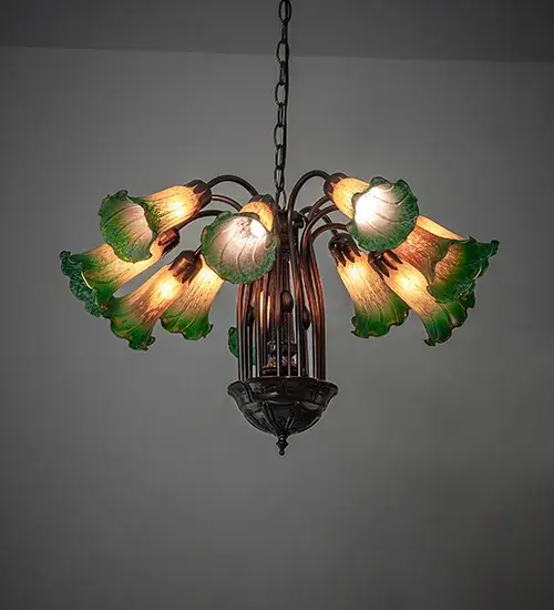 The Amber/Green Pond Lily by Meyda Lighting - Image 1