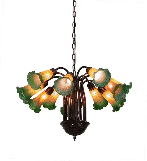 The Amber/Green Pond Lily by Meyda Lighting - Image 2
