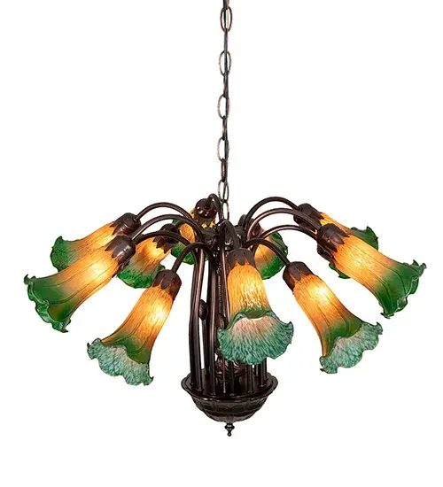 The Amber/Green Pond Lily by Meyda Lighting - Image 4