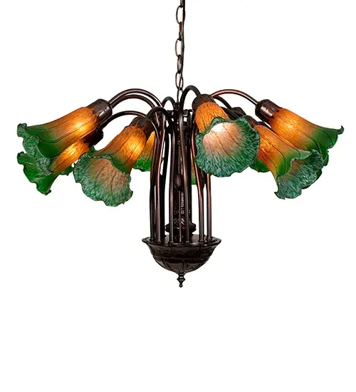 The Amber/Green Pond Lily by Meyda Lighting - Image 5
