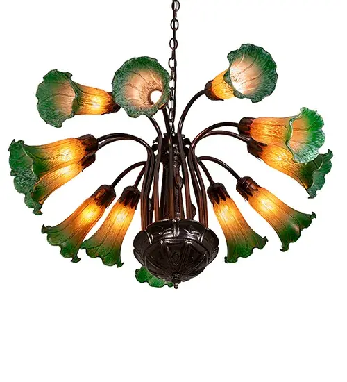 The Amber/Green Pond Lily by Meyda Lighting - Image 6